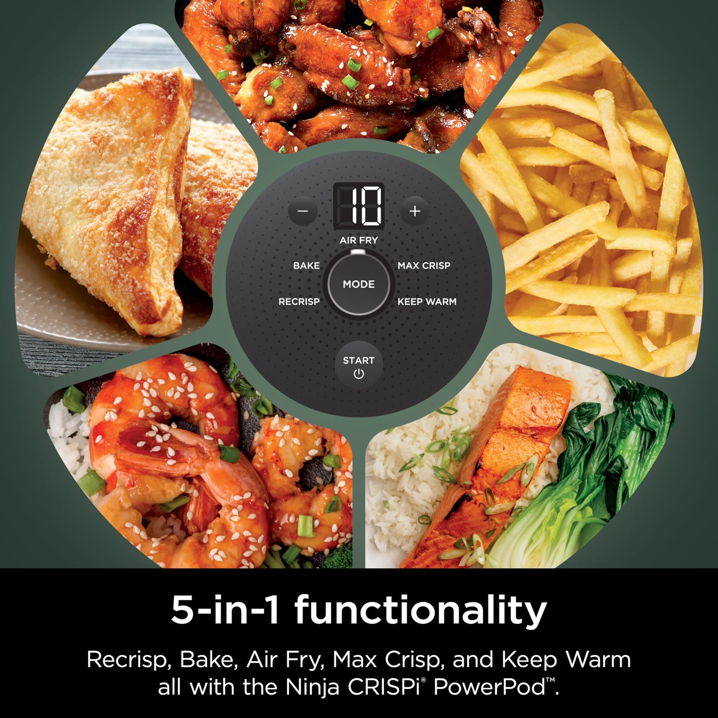 Ninja | Air Fryer | Crispi 4-in-1 Portable Cooking System | 4QT & 6 Cup Glass Containers, Crisper Plates & Storage Lids Included | Microwave, Freezer & Dishwasher Safe | Cherry Crush | FN101DR