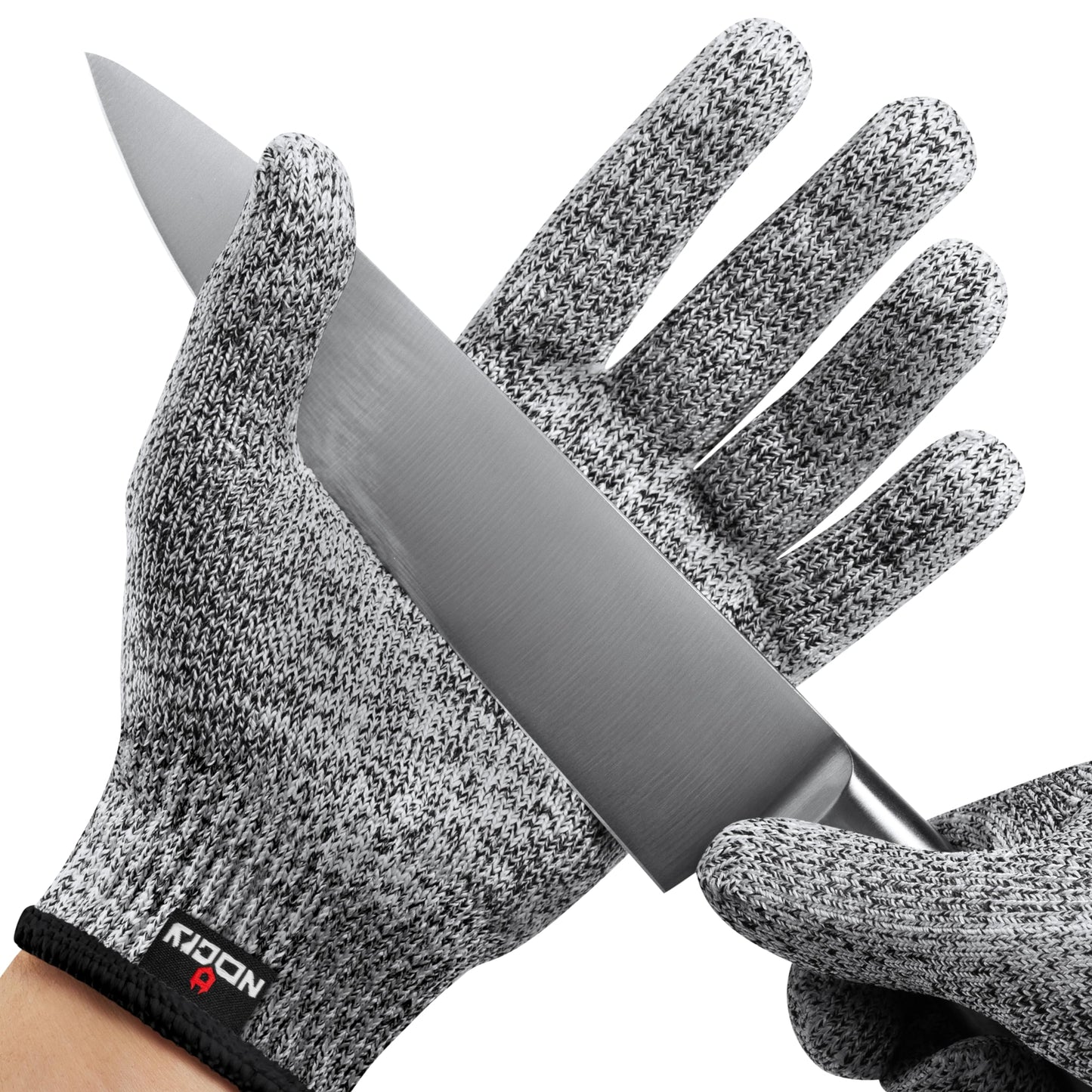 NoCry Professional Cut Resistant Work Gloves for Men and Women with Firm Grip and Waterproof Palms — Touchscreen Tips & Reinforced Thumb — Ideal for Cutting, Slicing and Dicing