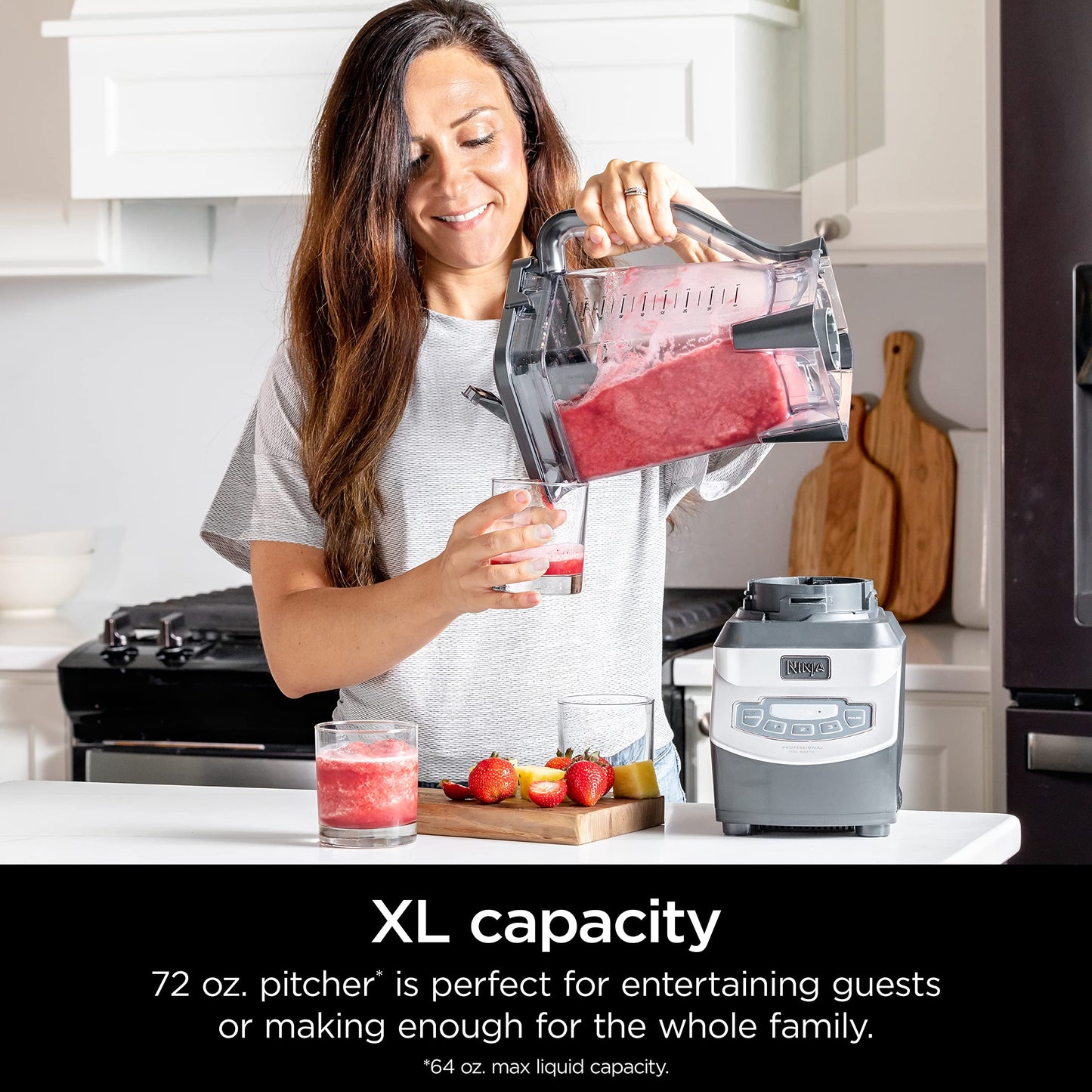 Ninja BN801 Professional Plus Kitchen System, 1400 WP, 5 Functions for Smoothies, Chopping, Dough & More with Auto IQ, 72-oz.* Blender Pitcher, 64-oz. Processor Bowl, (2) 24-oz. To-Go Cups, Grey