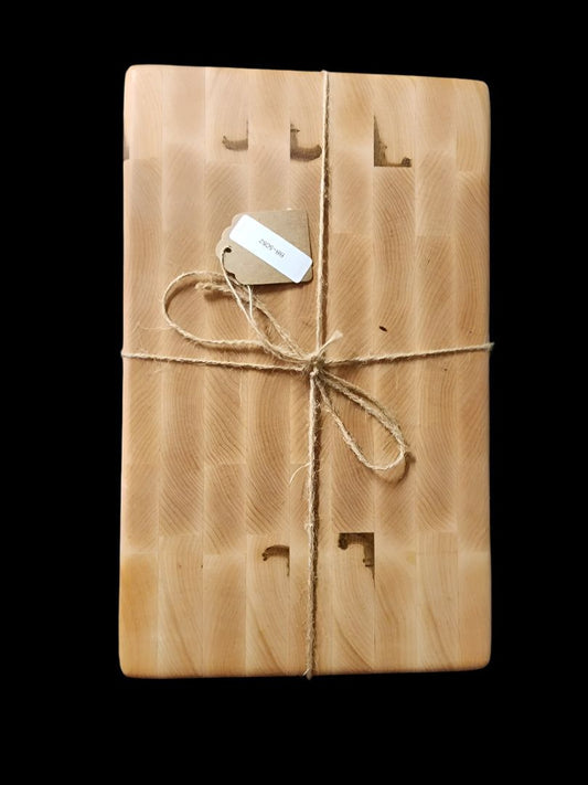 End Grain Butcher Block 7.5x11 Maple - Handcrafted Quality