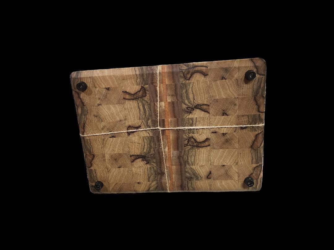 End Grain Butcher Block Crafted with Black Limba, Walnut & Cherry for Kitchen Elegance