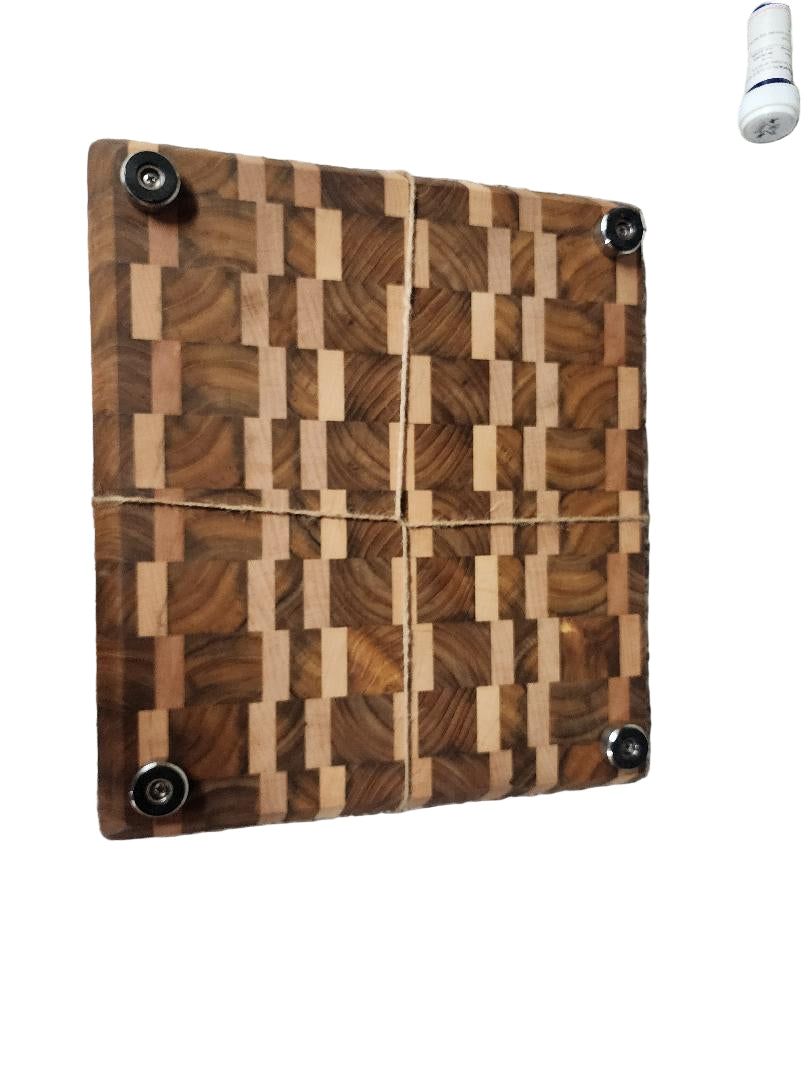 Handcrafted Butcher Block - Elegant Burmese Teak & Hard Maple Design