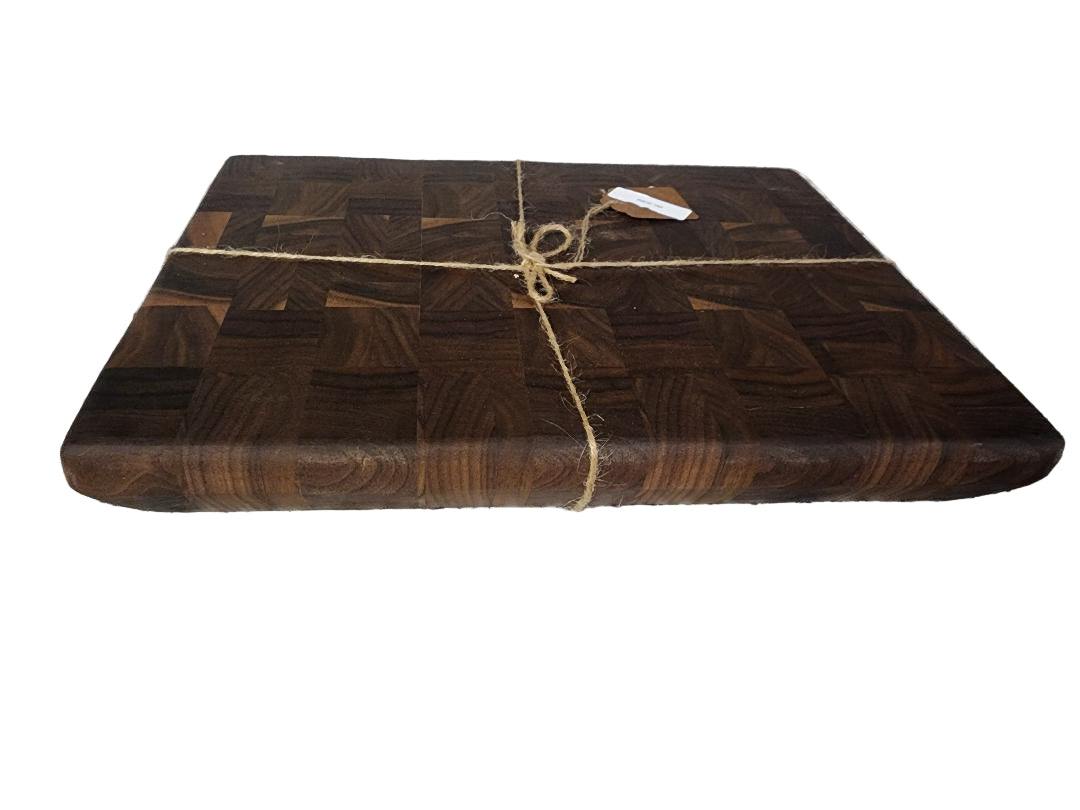 End Grain Butcher Block - Handcrafted Black Walnut Kitchen Prep