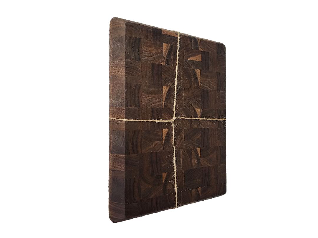 End Grain Butcher Block - Handcrafted Black Walnut Kitchen Prep