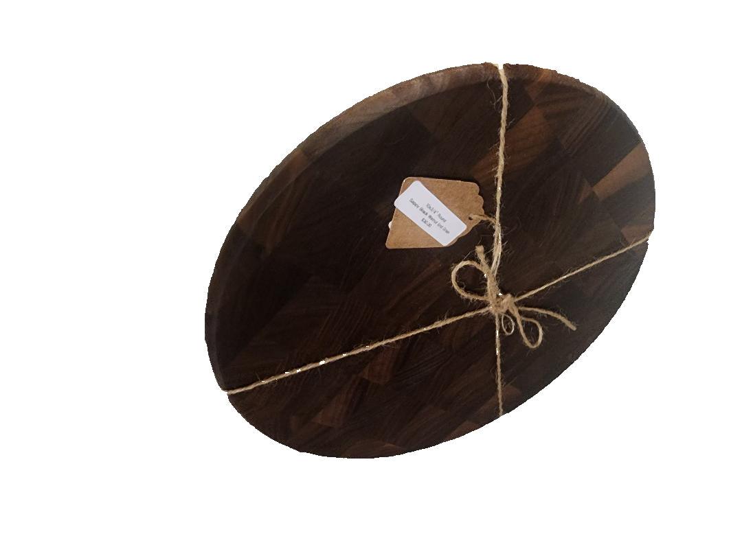 Cutting Board - Handcrafted 10x3/4" Sappy Black Walnut End Grain