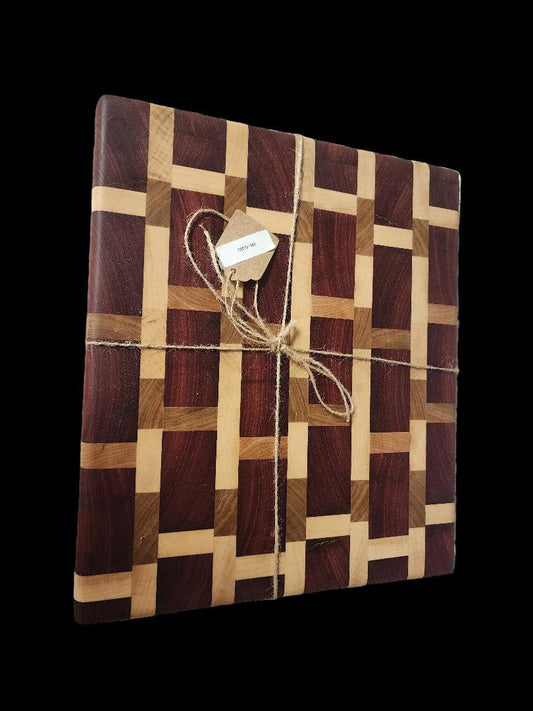 End Grain Cutting Board - Durable Australian Jarrah & Maple Craftsmanship