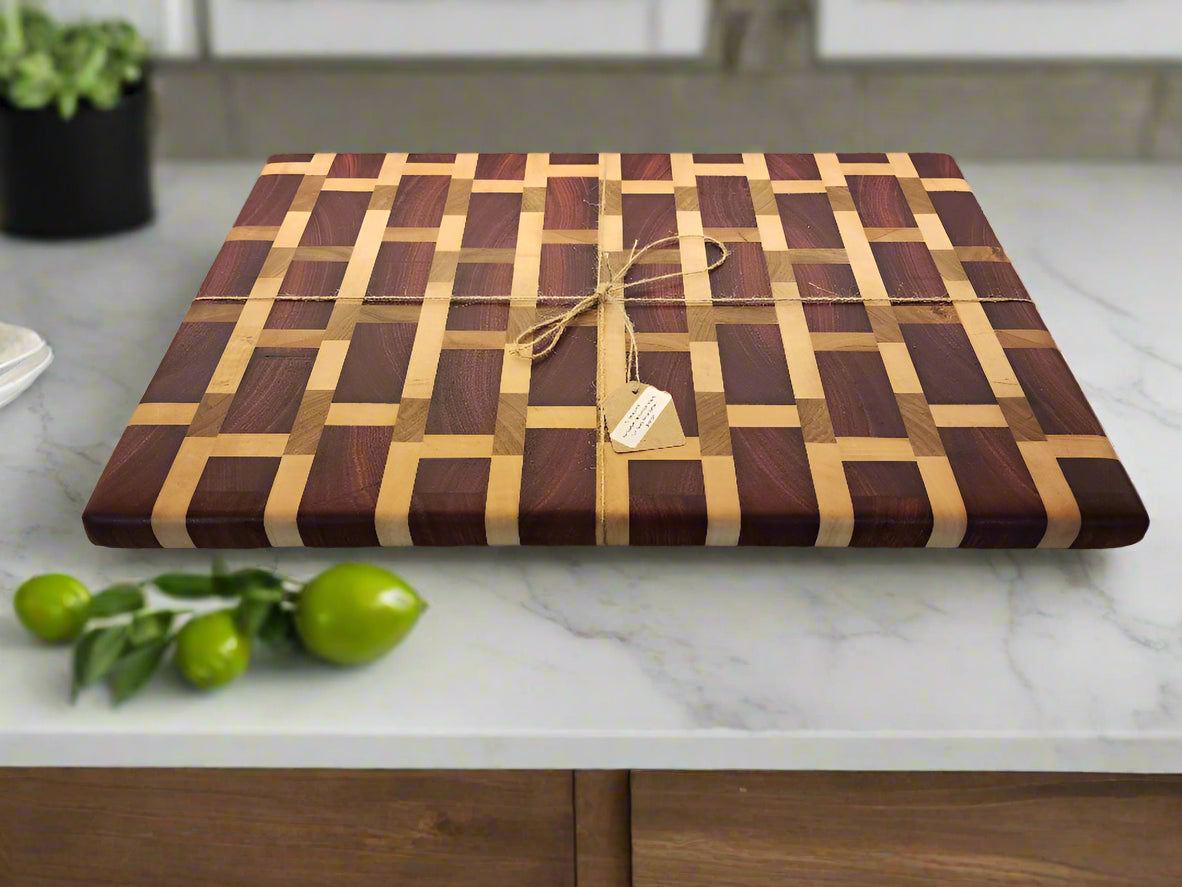 Australian Jarrah & Hard Maple End Grain Butcher Block