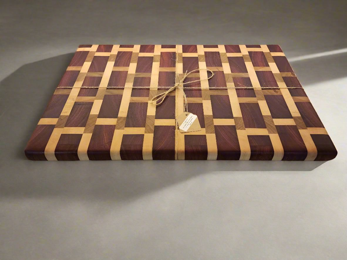 Australian Jarrah & Hard Maple End Grain Butcher Block