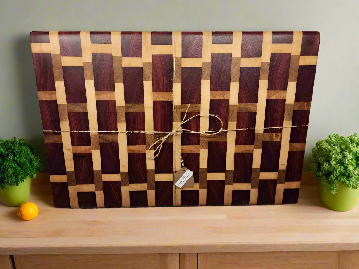 Australian Jarrah & Hard Maple End Grain Butcher Block