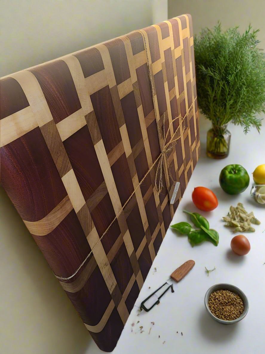 Australian Jarrah & Hard Maple End Grain Butcher Block
