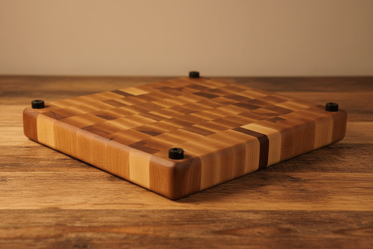 9×11×1.25" End Grain Northern Hard Maple Butcher Block