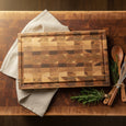 Handcrafted End‑Grain Hard Maple Butcher Block – 11.675" × 18" × 2" with Juice Groove & Handholds