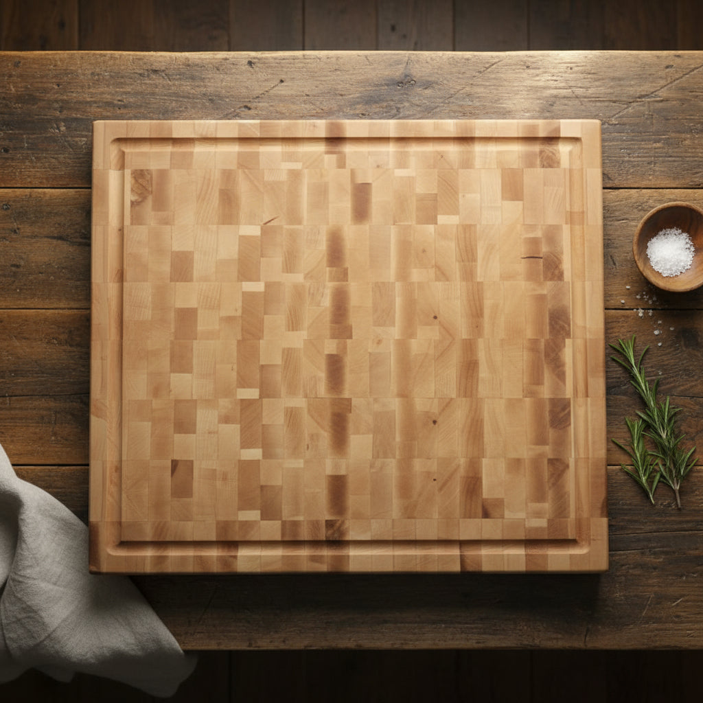 Handcrafted 16x18 End Grain Northern Hard Maple Cutting Board