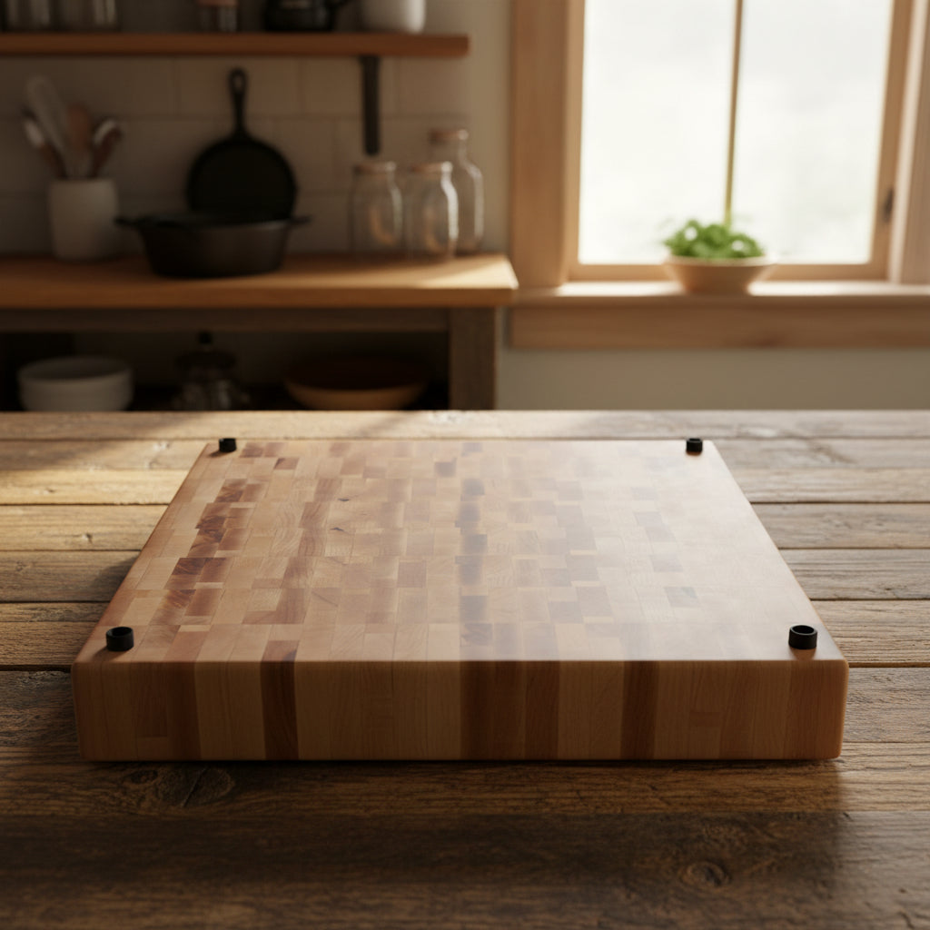 Handcrafted 16x18 End Grain Northern Hard Maple Cutting Board