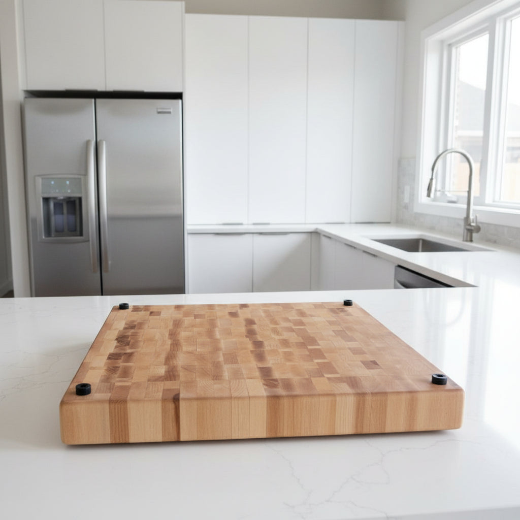 Handcrafted 16x18 End Grain Northern Hard Maple Cutting Board