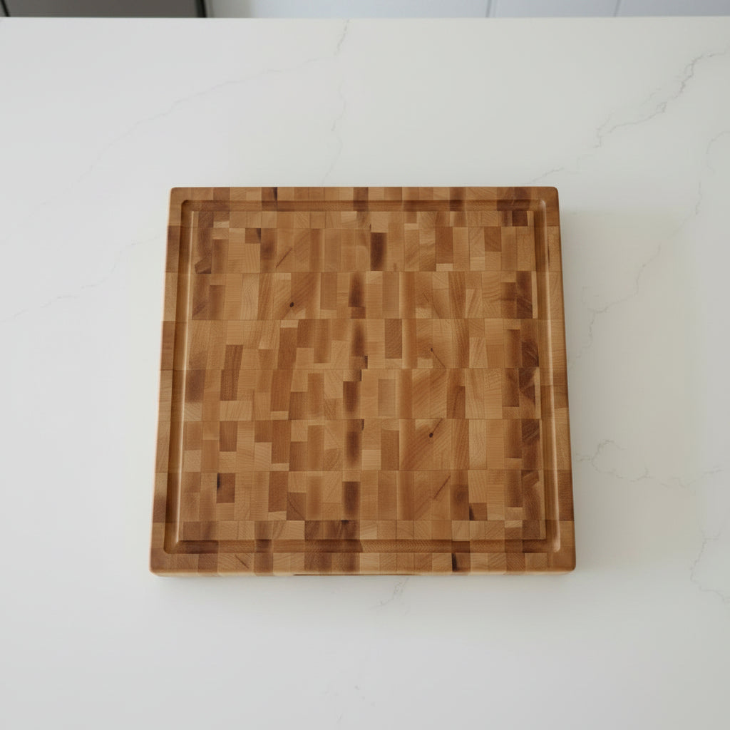 Handcrafted 16x18 End Grain Northern Hard Maple Cutting Board