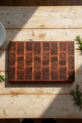 Burmese Teak and Red Grandis cutting board