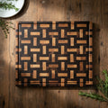 XL 16.25x19.25x2" end grain black walnut and northern hard maple 