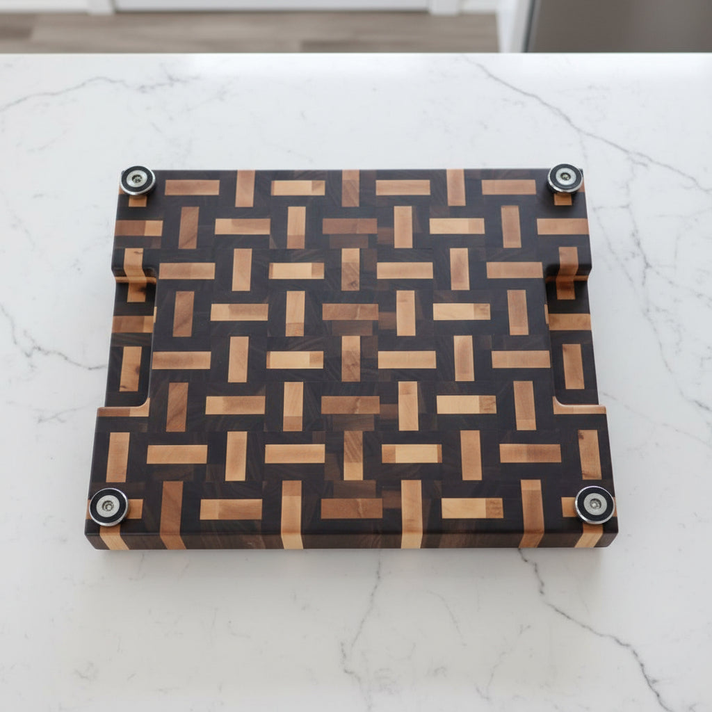 XL 16.25x20.5x2" end grain black walnut 