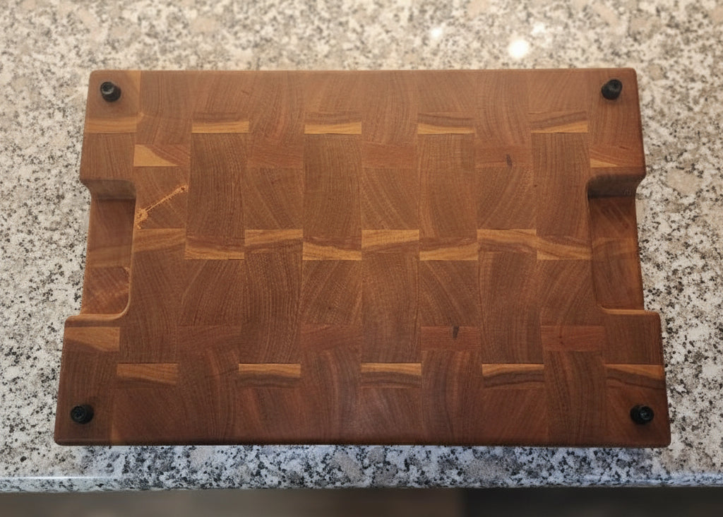 Handcrafted End Grain Cherry Cutting Board Butcher Block – 12×18×1.5"