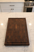 Handcrafted 12" × 18" × 1.375" End Grain Black Walnut Cutting Board | Butcher Block
