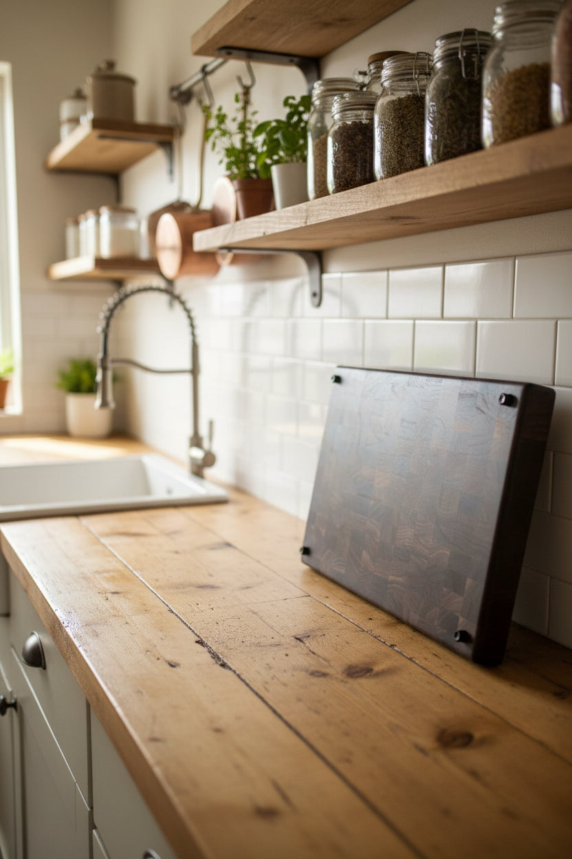 Handcrafted 12" × 18" × 1.375" End Grain Black Walnut Cutting Board | Butcher Block