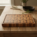 12.5x18.5x1.5" northern hard maple and black walnut cutting board butcher block with juice groove and rubber feet