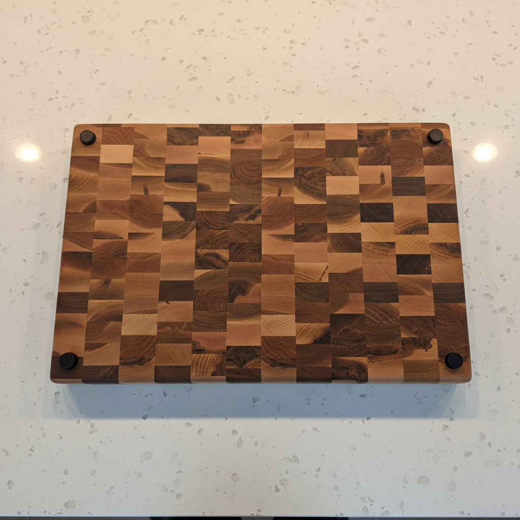 12x18x1.5" end grain natural Hard Maple cutting board