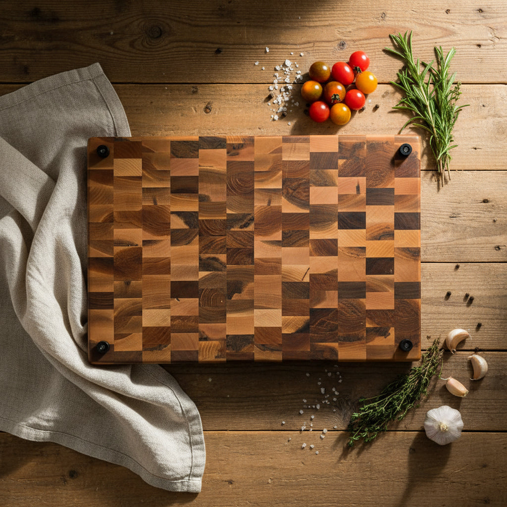 12x18x1.5" end grain natural Hard Maple cutting board