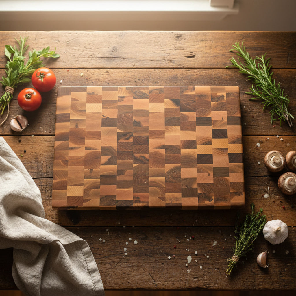 12x18x1.5" end grain natural Hard Maple cutting board