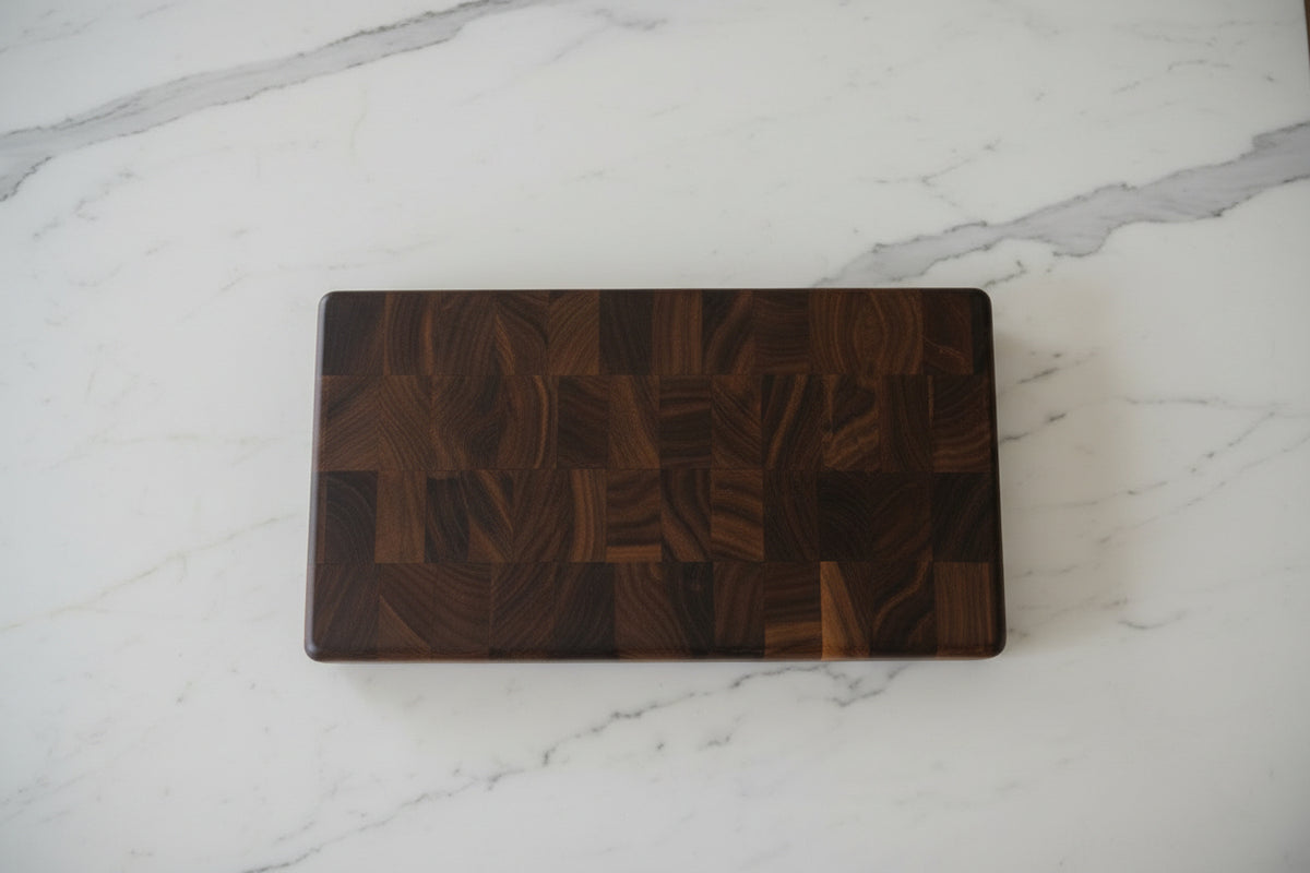 Set of Black Walnut End Grain Sushi or Bar Boards  6x12