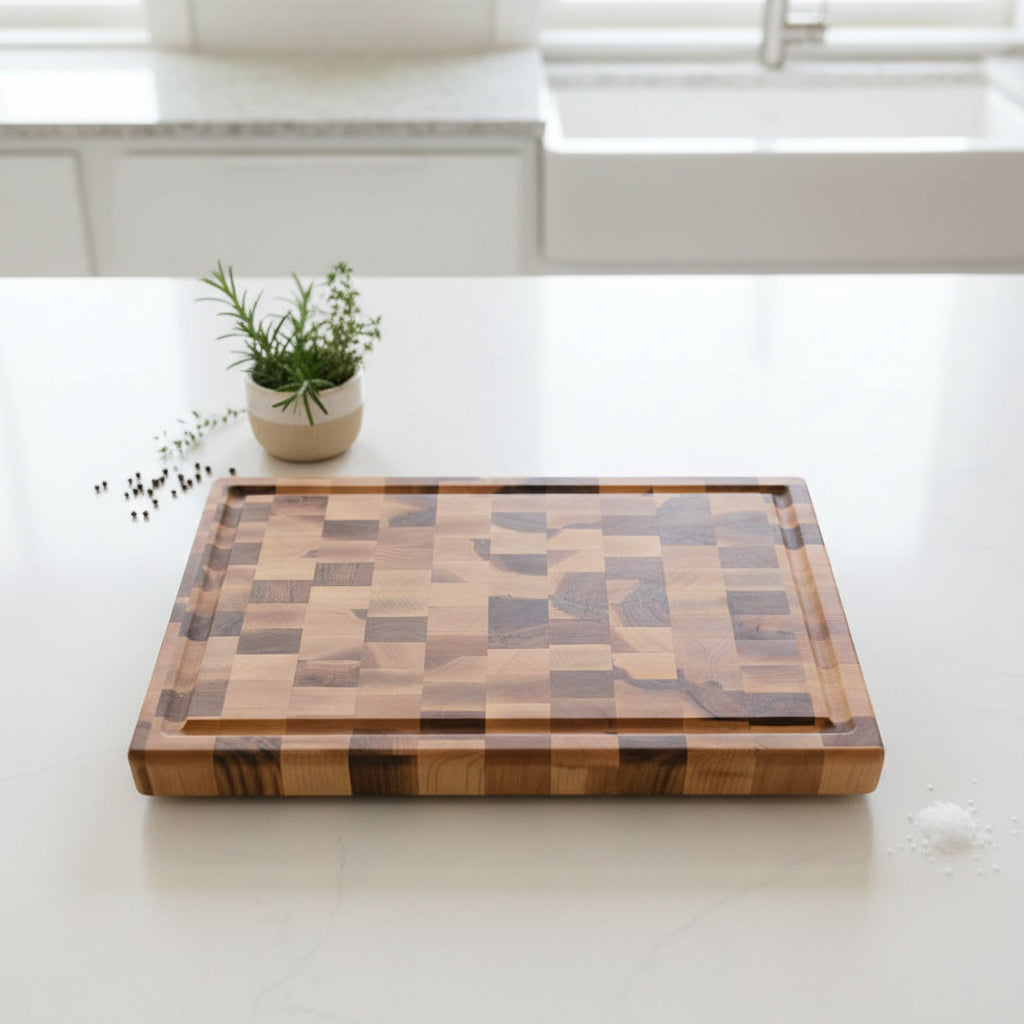 11x17x1.5 End Grain Hard Maple Cutting Board | Stewart's