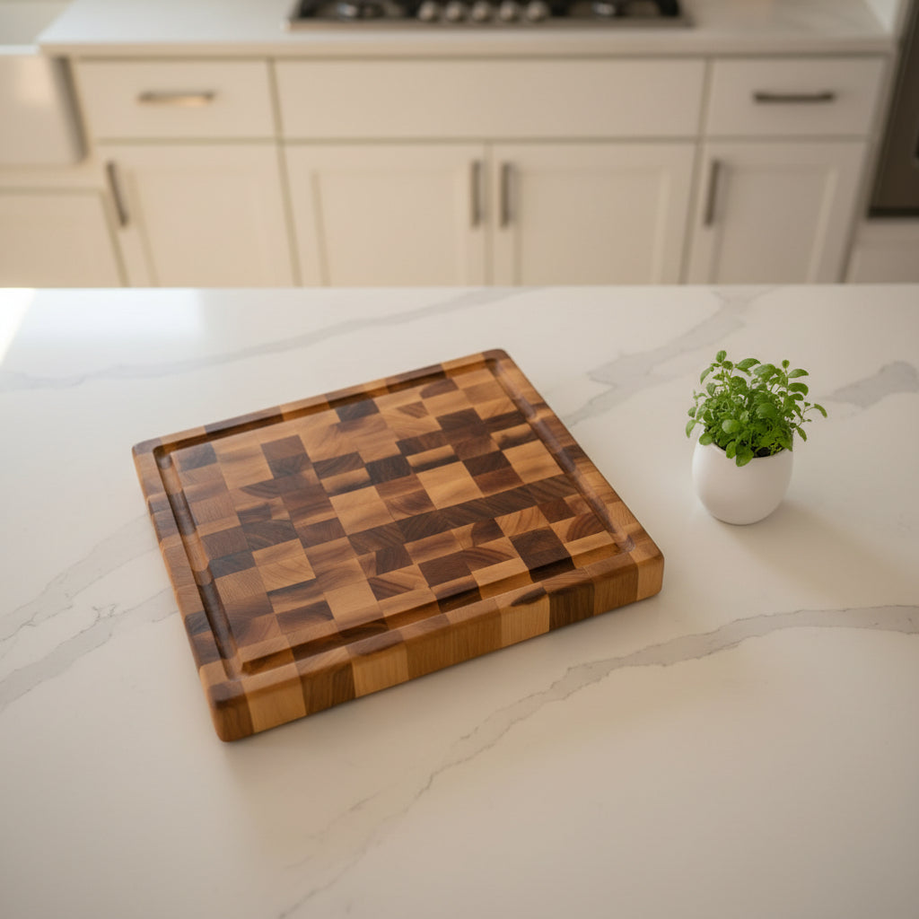 11x15x1.5 End Grain Hard Maple Cutting Board | Stewart's