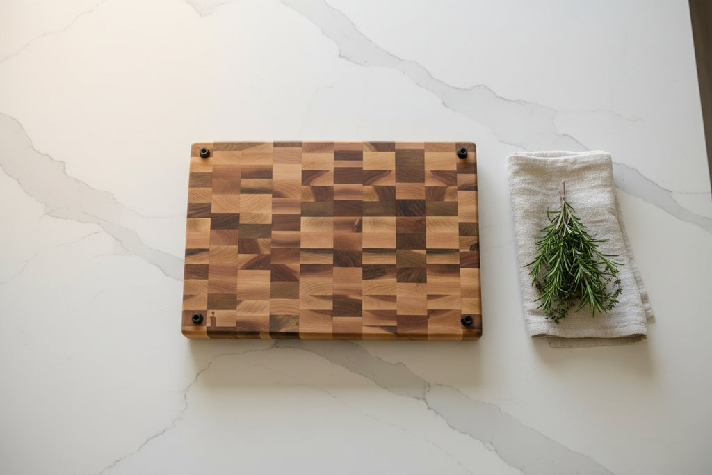 11x15x1.5 End Grain Hard Maple Cutting Board | Stewart's