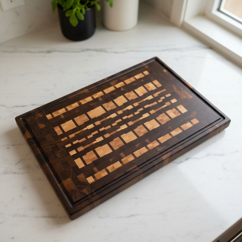 XL 16x23 End Grain Walnut & Maple Cutting Board | Stewart's