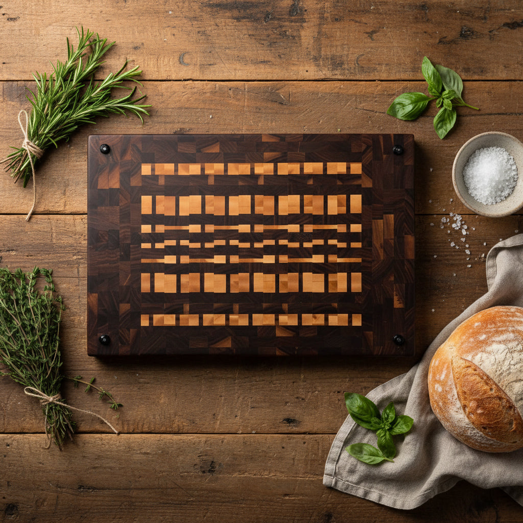 XL 16x23 End Grain Walnut & Maple Cutting Board | Stewart's