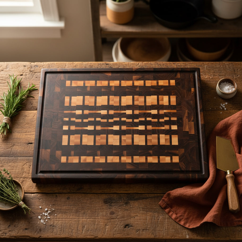 XL 16x23 End Grain Walnut & Maple Cutting Board | Stewart's