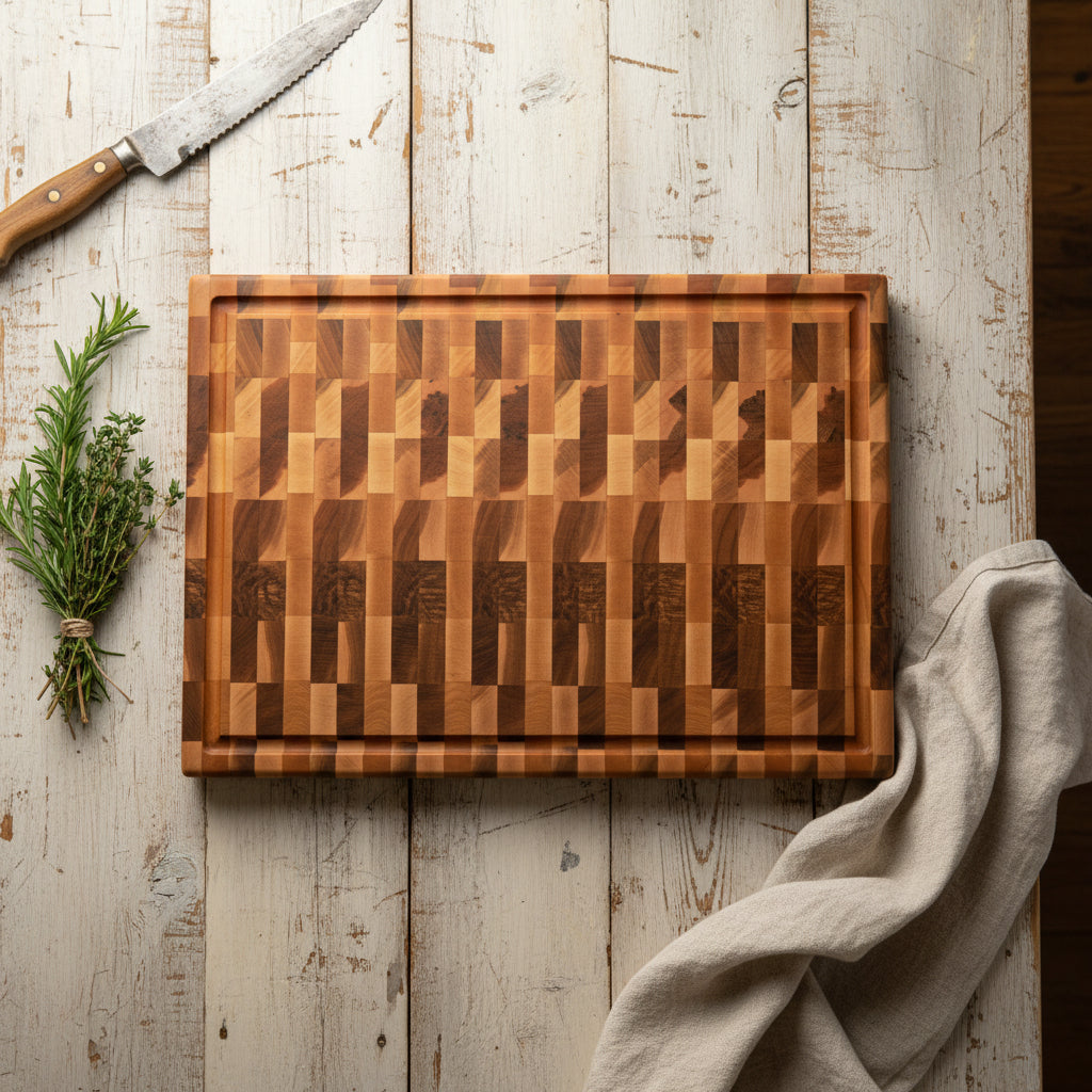 Handcrafted End Grain Maple Cutting Board 14 x 20 x 1.75 Butcher Block