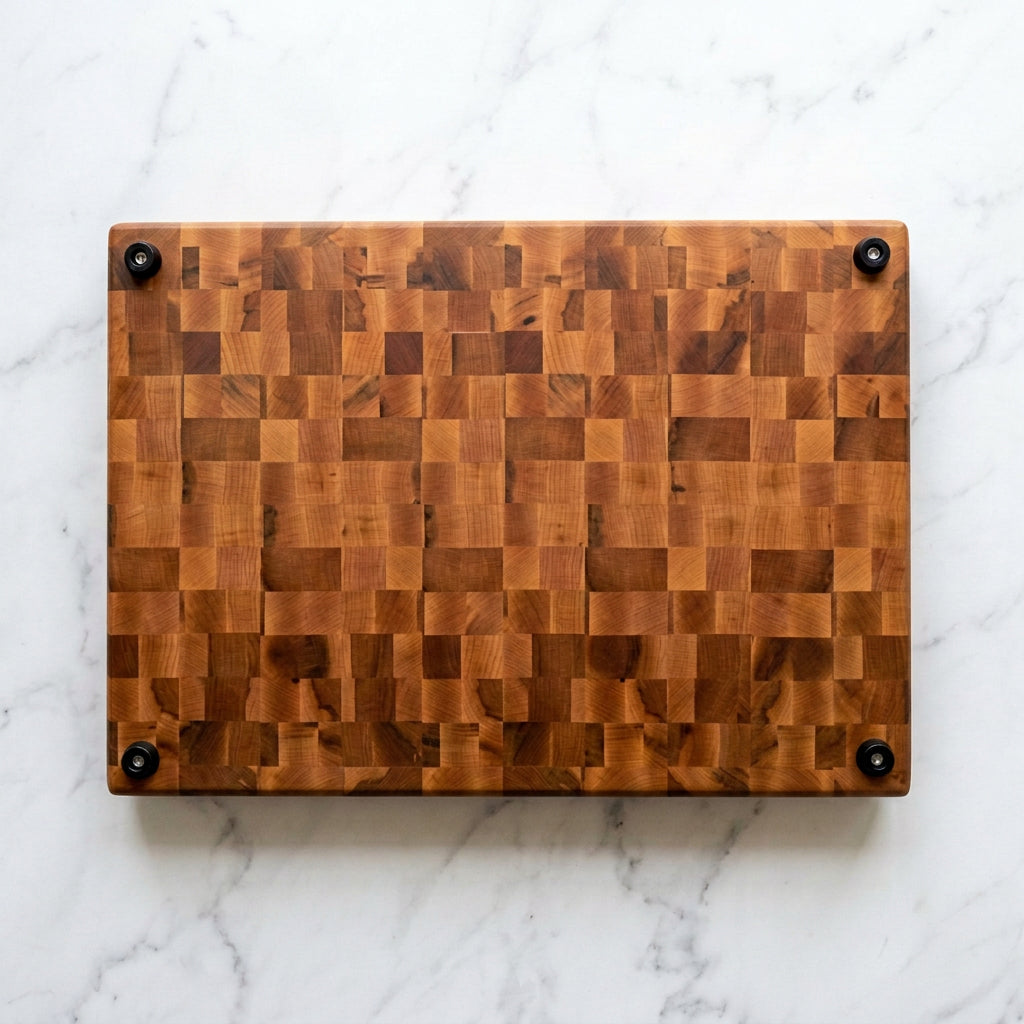 12x17 End Grain Maple Cutting Board with Juice Groove
