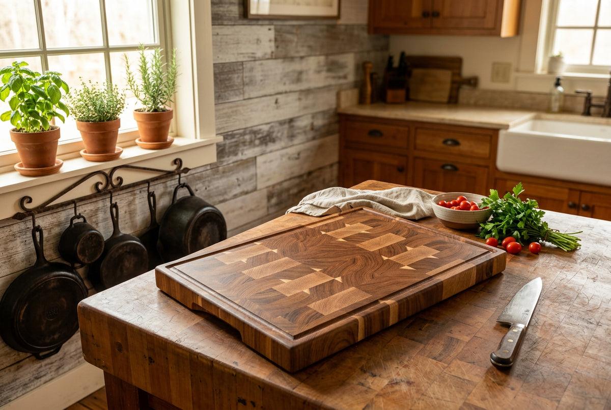 XXL Hickory End Grain Cutting Board 16" x 24" x 2.5"