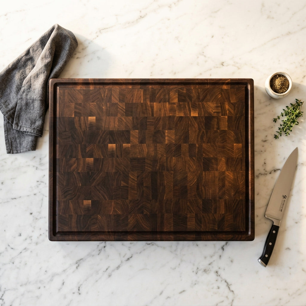 XL Black Walnut End Grain Cutting Board 18" x 24" x 2"