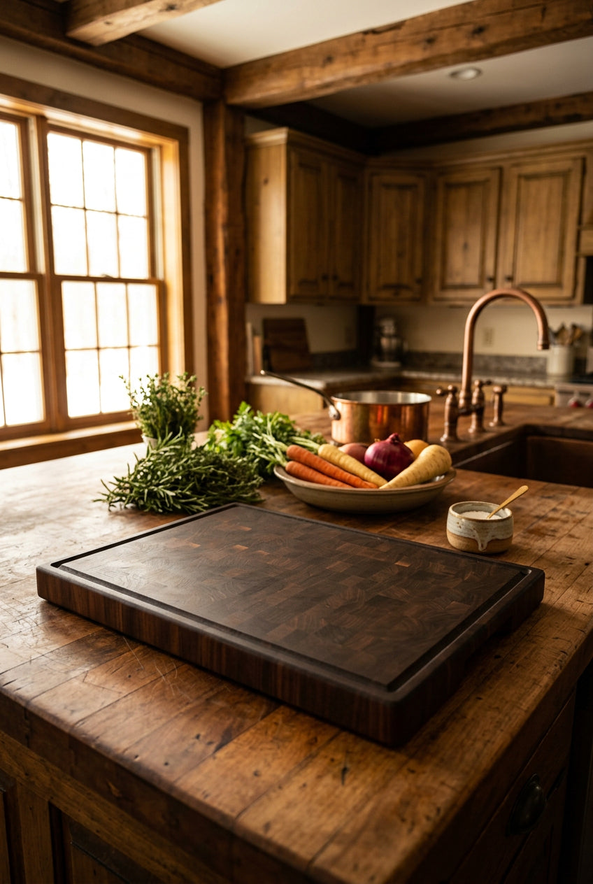 XL Black Walnut End Grain Cutting Board 18" x 24" x 2"