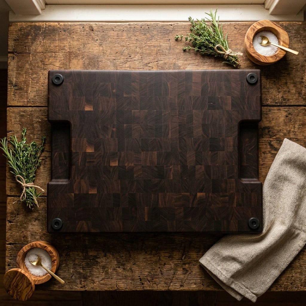 XL Black Walnut End Grain Cutting Board 18" x 24" x 2"