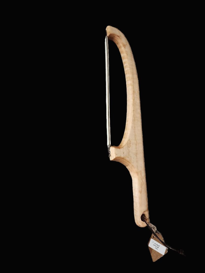 Handcrafted Bread Knife – Curly Maple Handle & 16" Stainless Steel Blade