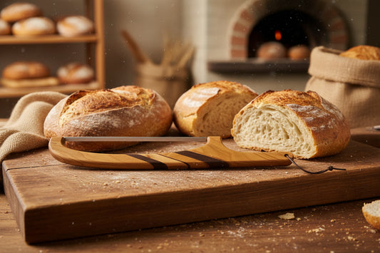 Handmade 16" Cherry & Black Walnut Bread Knife / Sourdough Knife