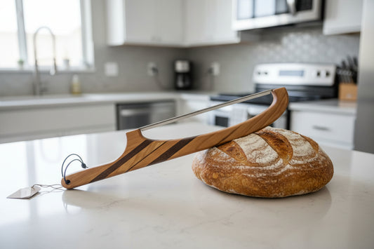 Handmade 16" Cherry & Black Walnut Bread Knife / Sourdough Knife