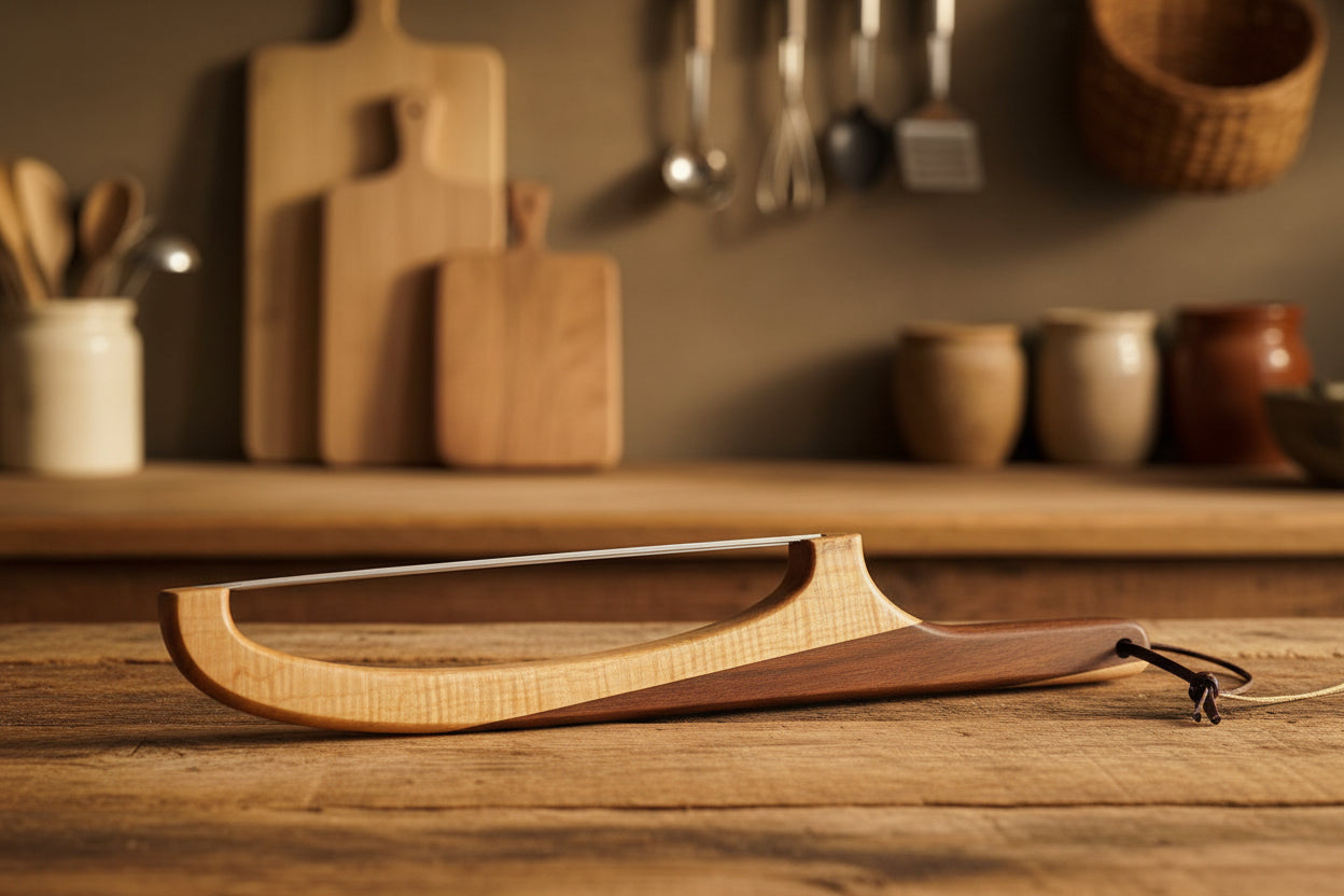 Handmade 16" Curly Maple & Black Walnut Bread Knife / Sourdough Knife