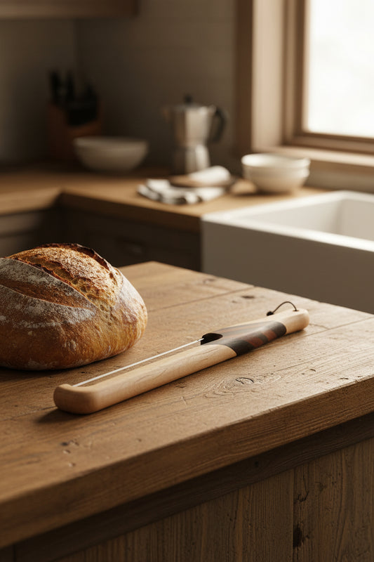 16" Curly Maple, Wenge & Padauk Bread Knife