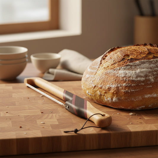 16" Curly Maple, Wenge & Purpleheart Bread Knife