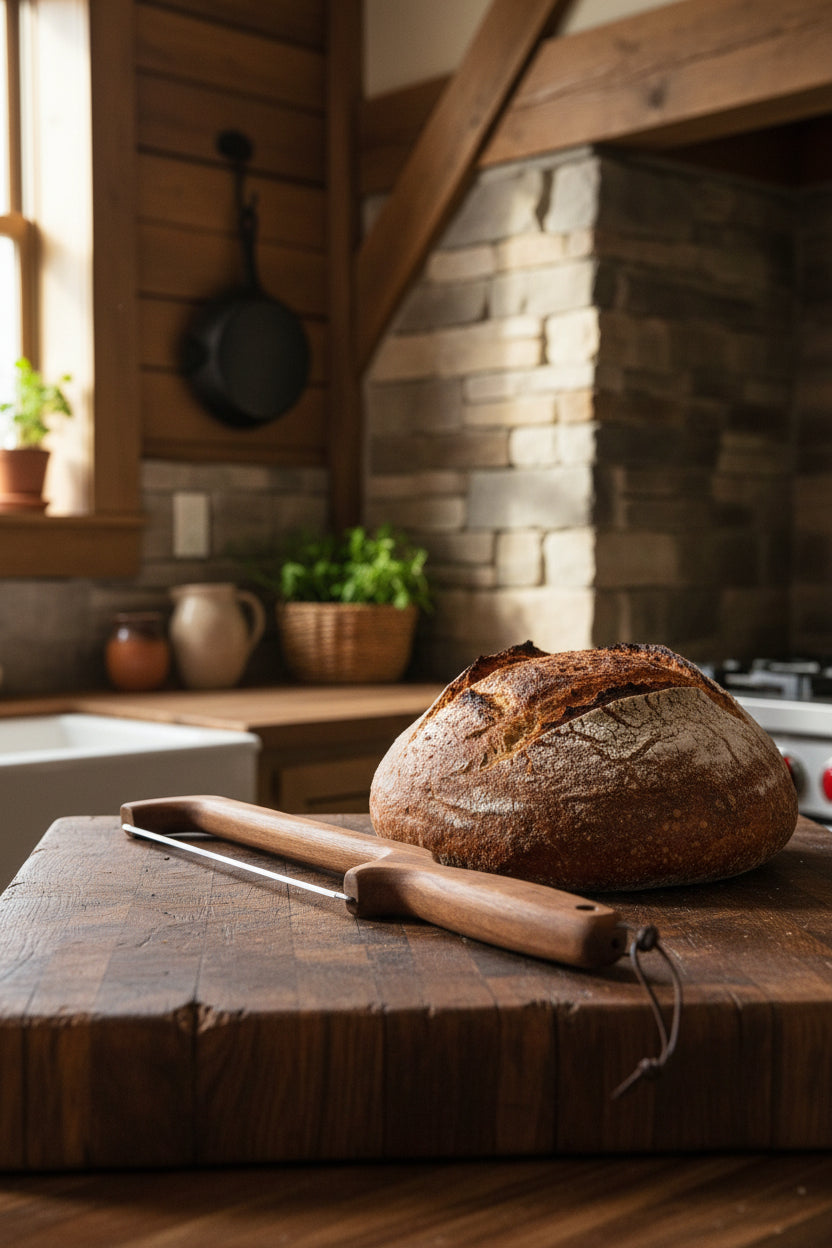 Handmade 16" Cherry Sourdough Bread Knife — Artisan Crafted